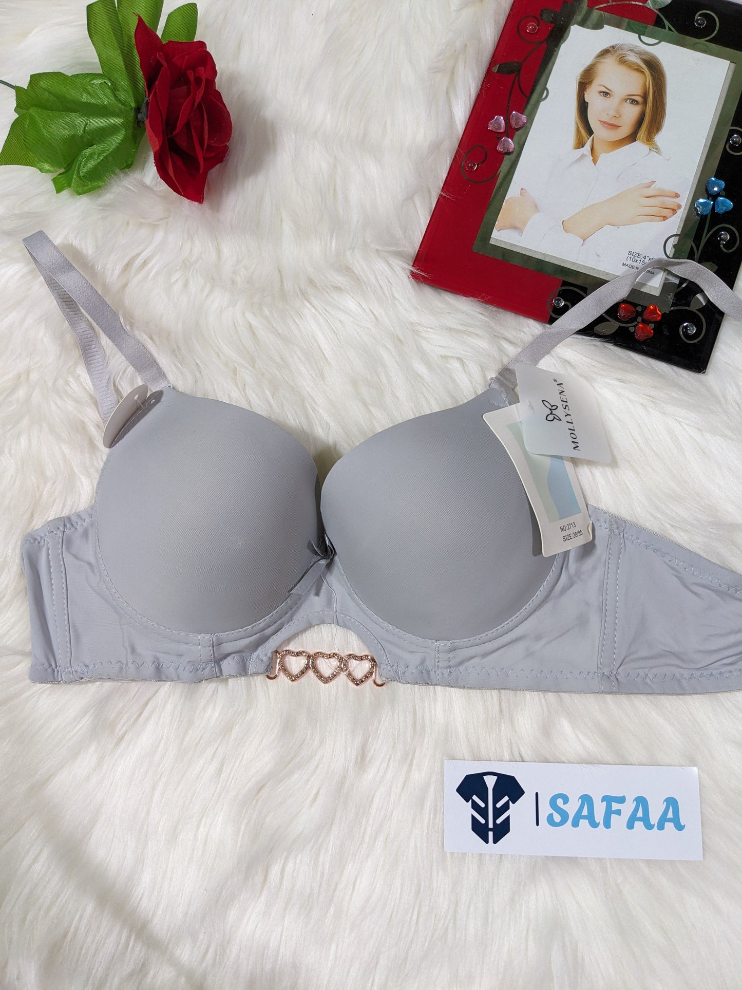 Imported High Quality Padded Bra with heart chain band