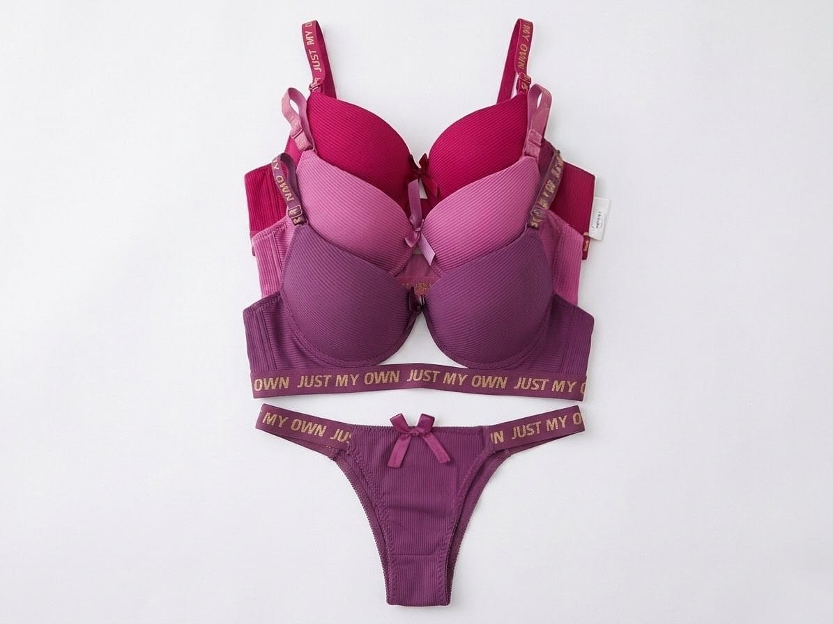Just My Own Gold Logo Push-Up Bra Set in Pakistan – Safaa.pk