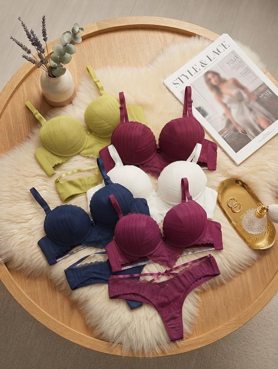 Lace Lingerie Set with Push-Up Bra in Pakistan – Safaa.pk