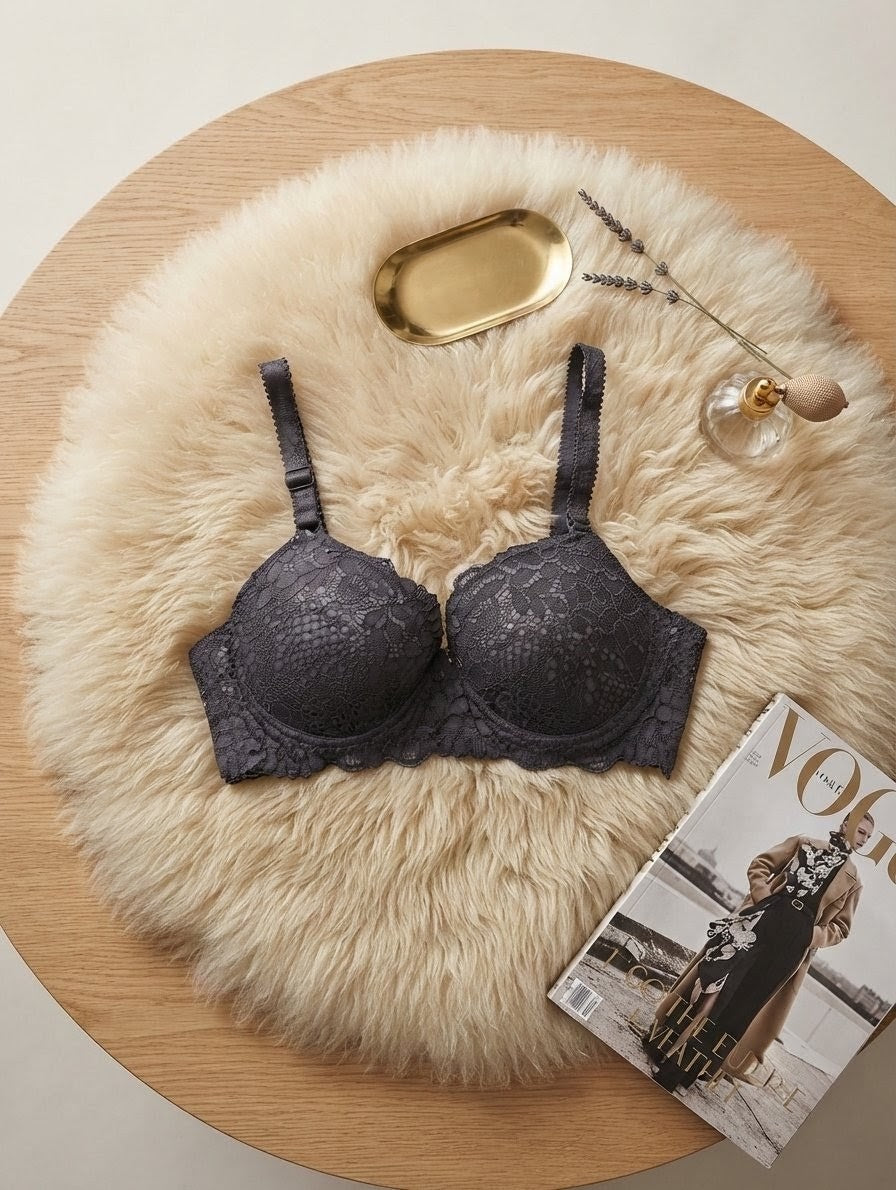 Lacy floral push-up bra in Pakistan – Safaa.pk