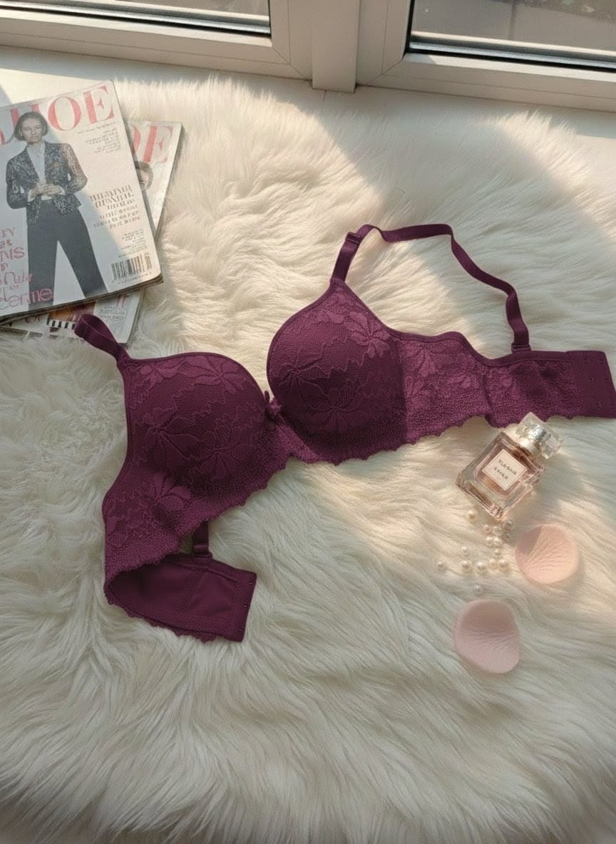 Lacy floral push-up bra in Pakistan – Safaa.pk
