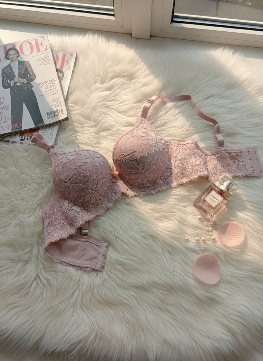 Lacy floral push-up bra in Pakistan – Safaa.pk