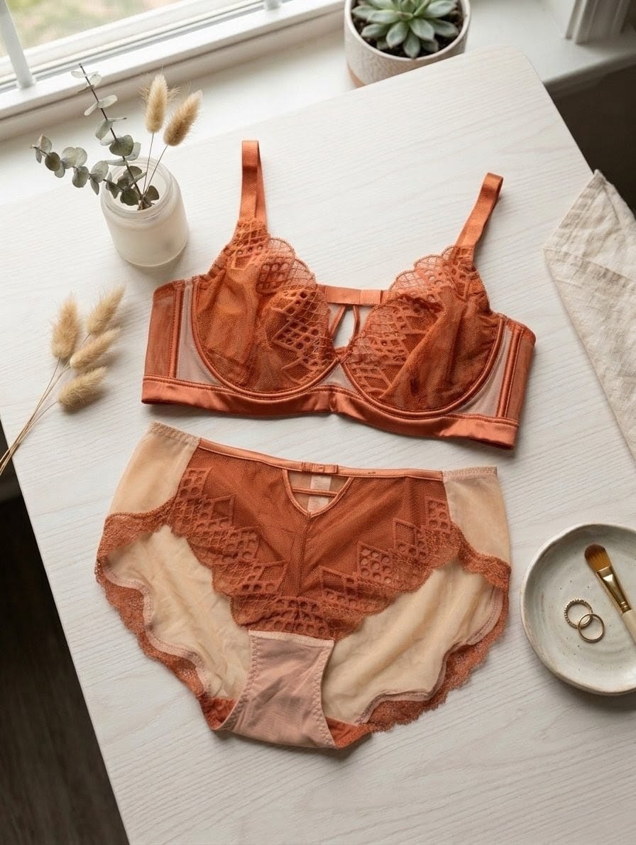 Light Padded Net Bra Set in Pakistan – Safaa.pk