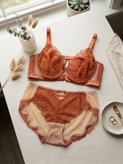 Light Padded Net Bra Set in Pakistan – Safaa.pk