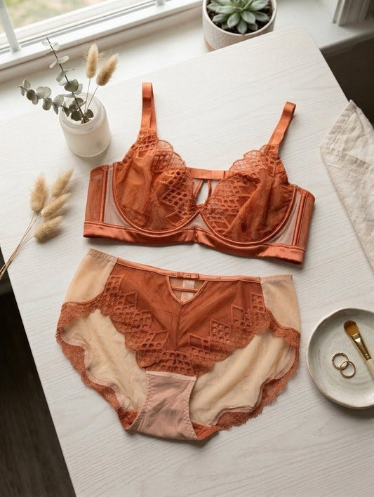 Light Padded Net Bra Set in Pakistan – Safaa.pk