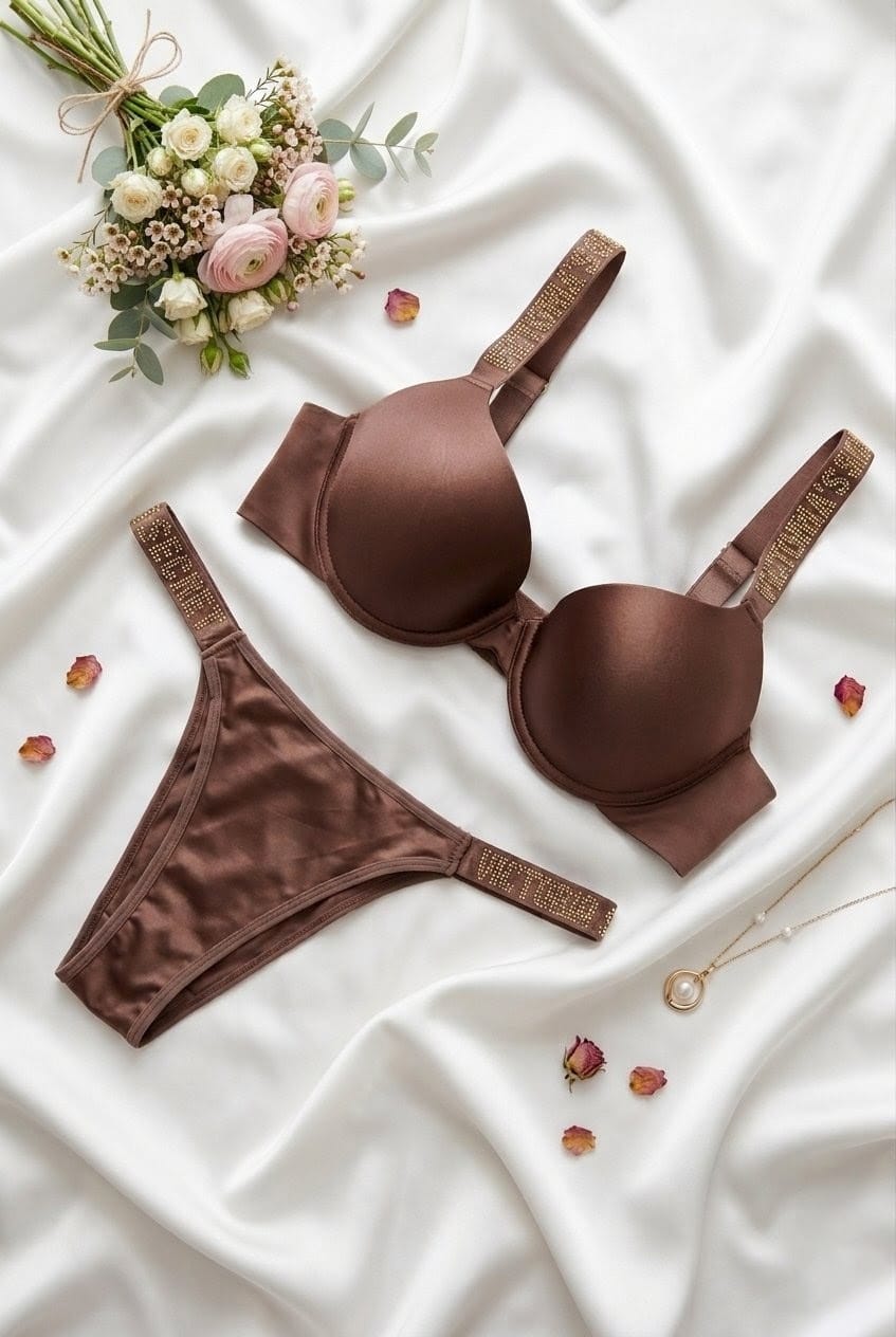 Light Bra Set with Pearl Embellishment – Summer Essential