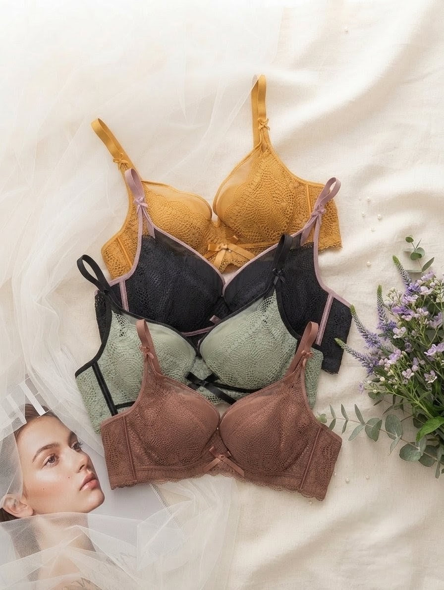 Lightly Padded Lace Underwire Bra in Pakistan – Safaa.pk