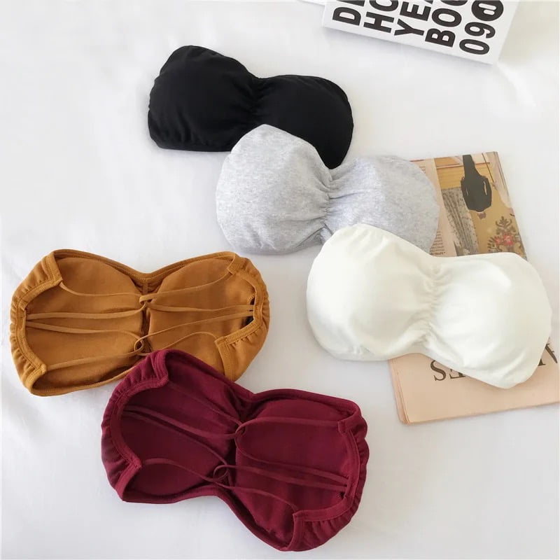 Ribbed Padded Strapless Tube Bra in Pakistan – Safaa.pk