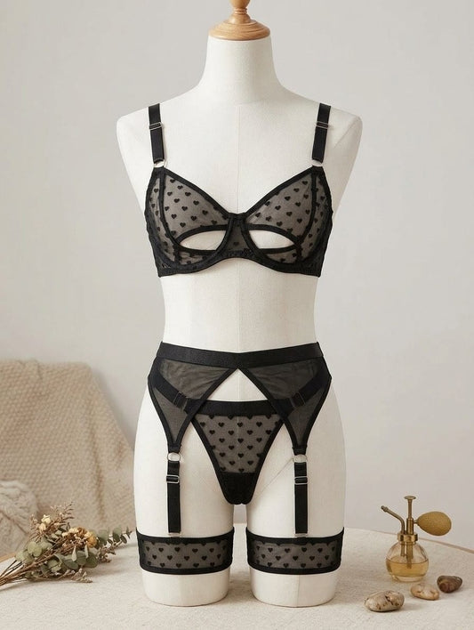 Bridal Net Lingerie Set – Luxury Floral Elegance for Brides