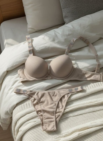 Luxury pearl push-up bra set in Pakistan – Safaa