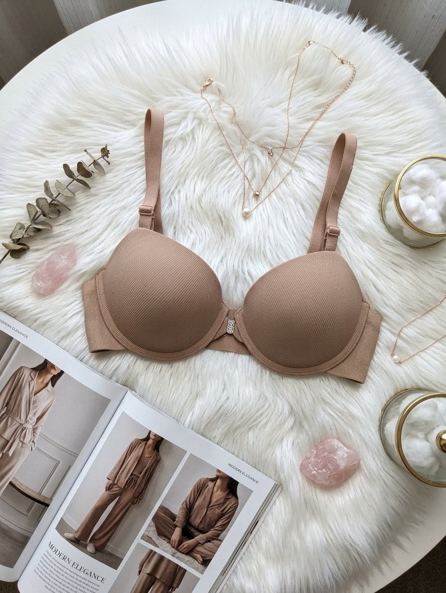 Front-Open Ribbed T-Shirt Bra in Pakistan – Safaa.pk