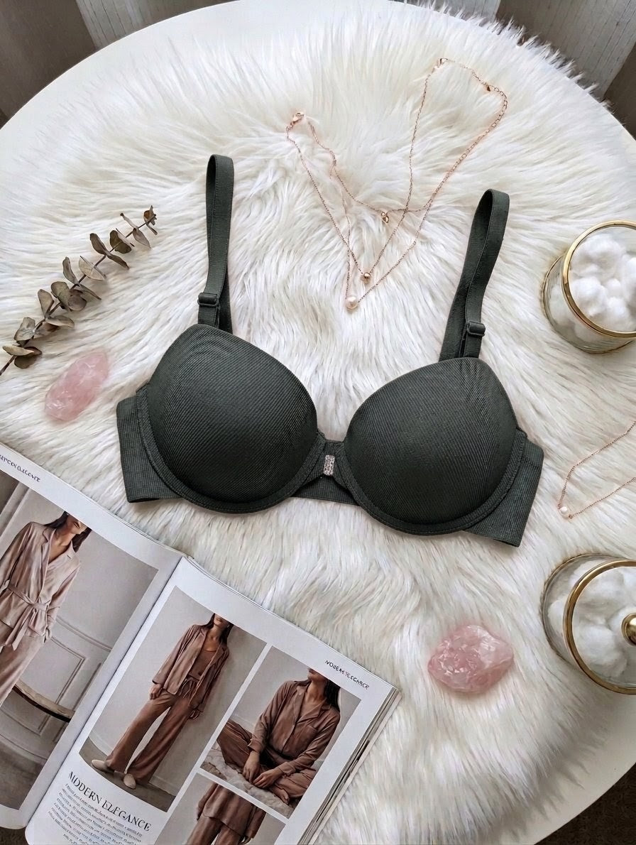 Front-Open Ribbed T-Shirt Bra in Pakistan – Safaa.pk