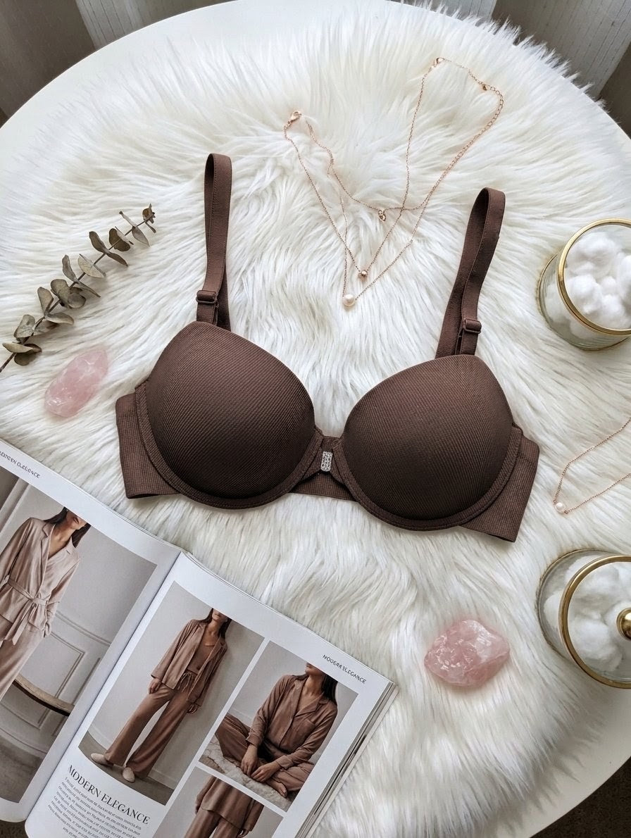 Front-Open Ribbed T-Shirt Bra in Pakistan – Safaa.pk
