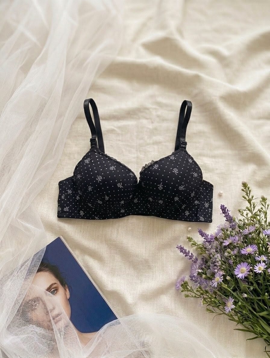 Micro-Floral Double Padded Push-Up Bra in Pakistan – Safaa.pk