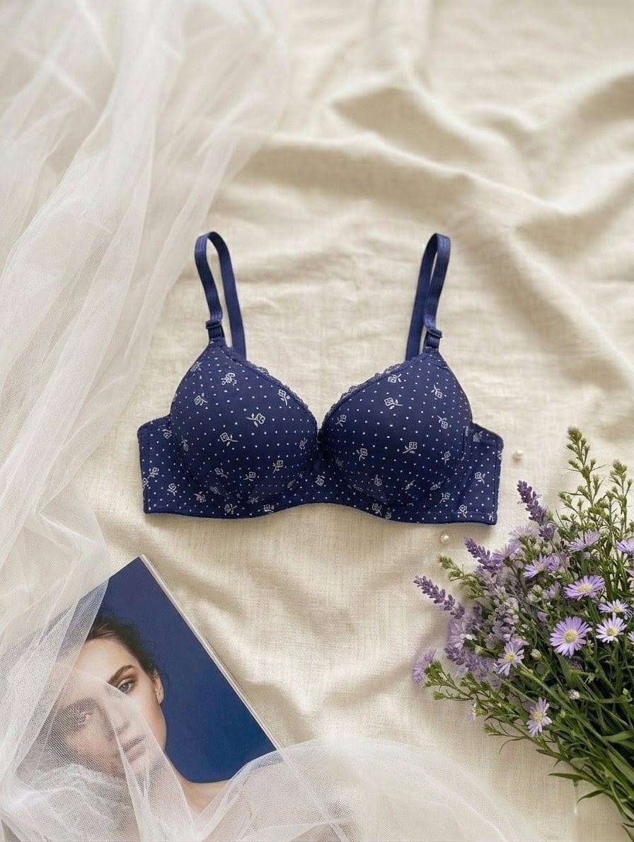 Micro-Floral Double Padded Push-Up Bra in Pakistan – Safaa.pk
