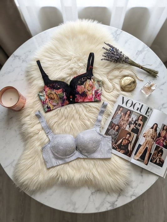 Pack of 2 Double Padded Fancy Bras in Pakistan – Safaa.pk