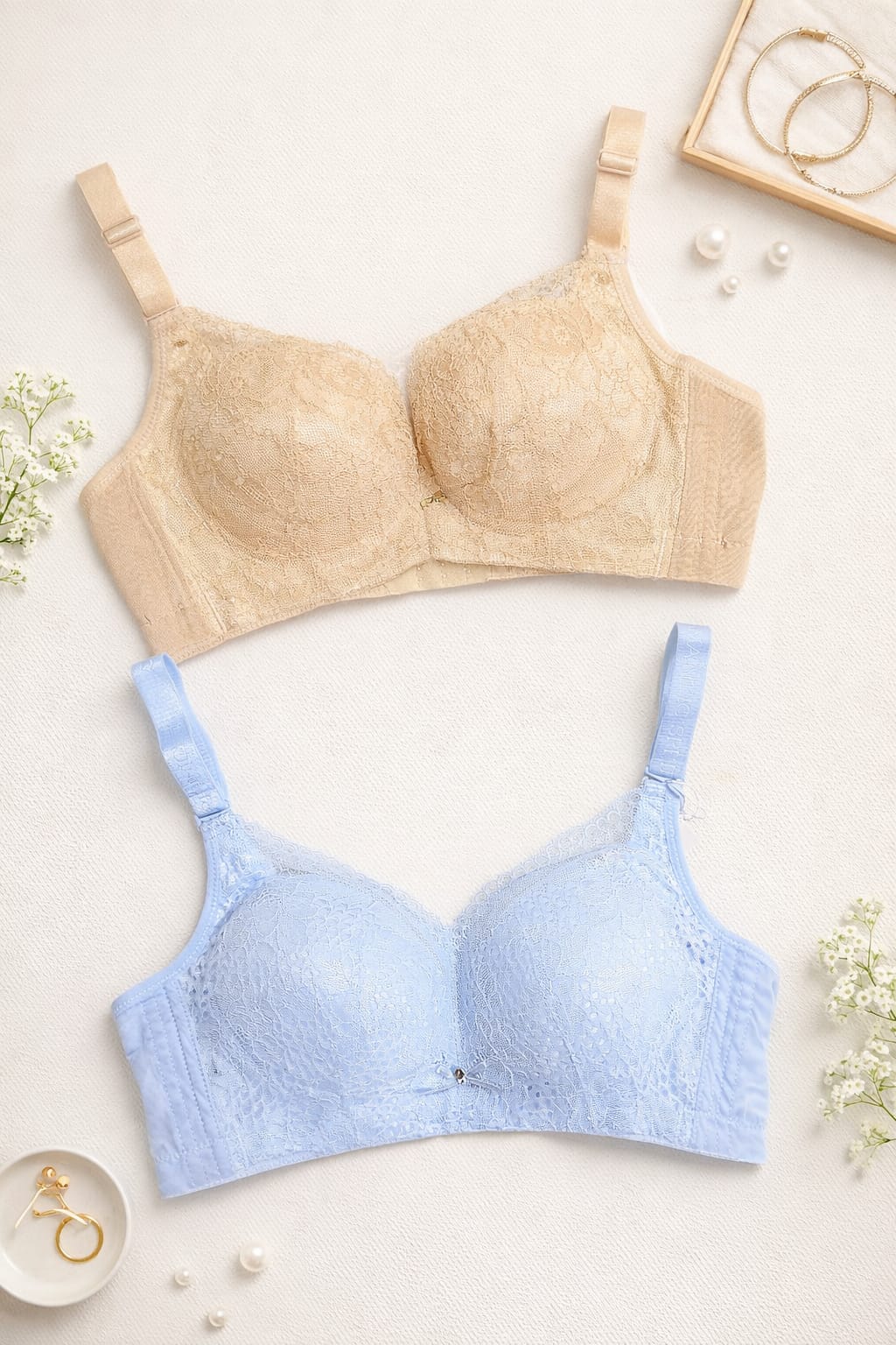Pack of 2 Fancy everyday bras in Pakistan