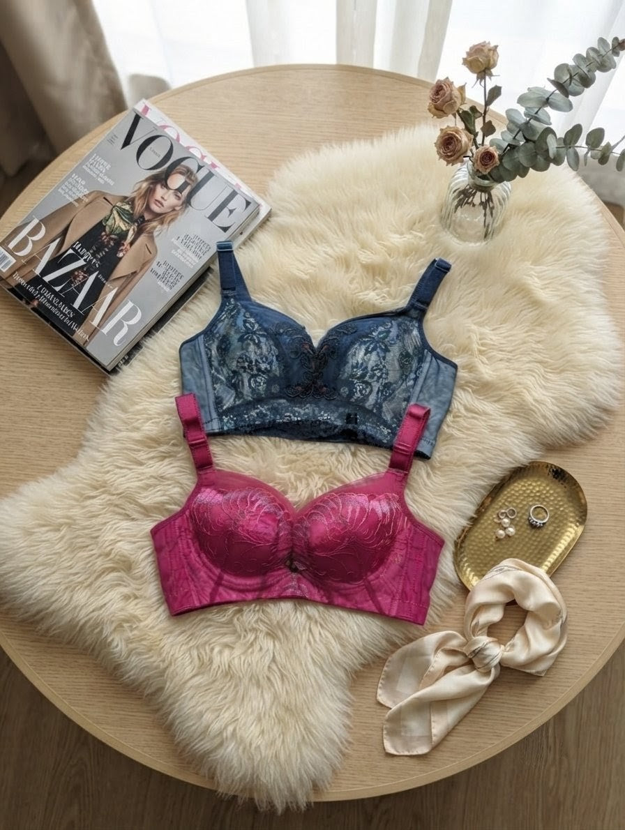 Pack of 2 Lacy Padded Bras  Floral Style