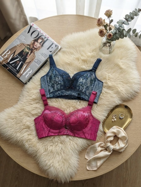 Pack of 2 Lacy Padded Bras  Floral Style