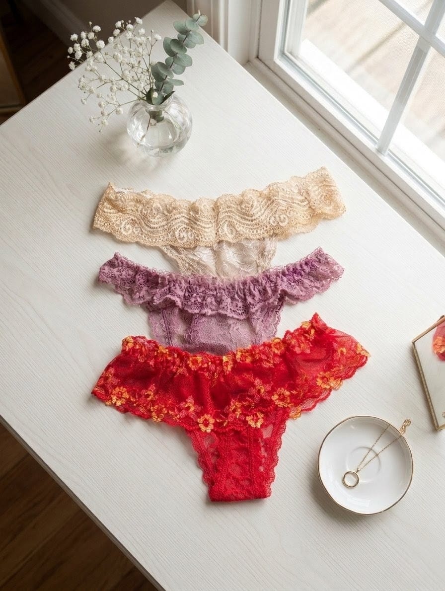 Pack of 3 Lace t-panties