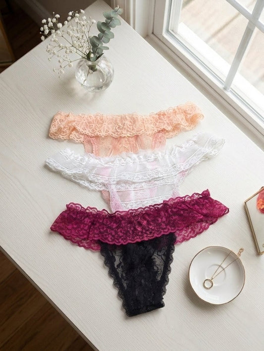 Pack of 3 Lace t-panties