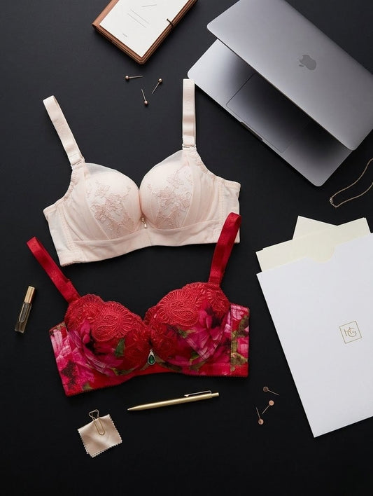 Pack of 2 Printed and lacy Padded Bras in Pakistan – Safaa.pk