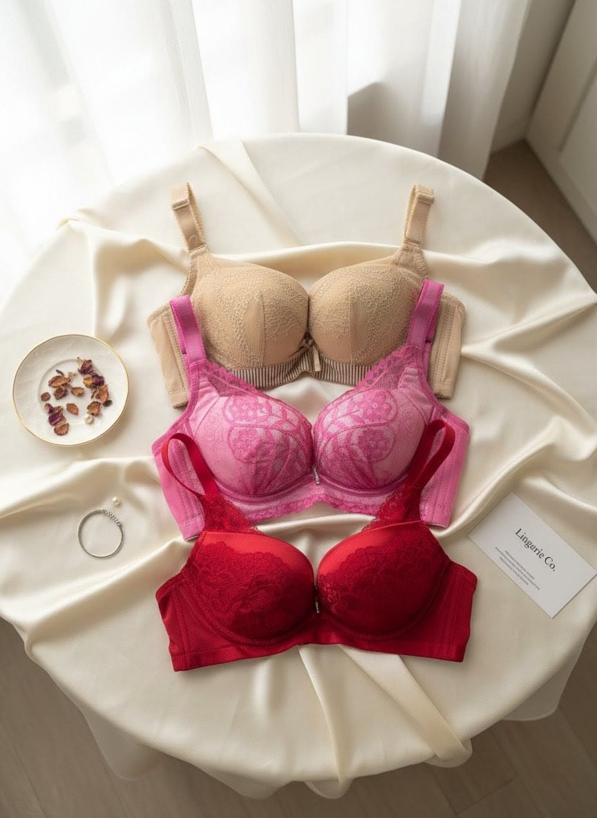 Pack of 3 Padded Bras for Women