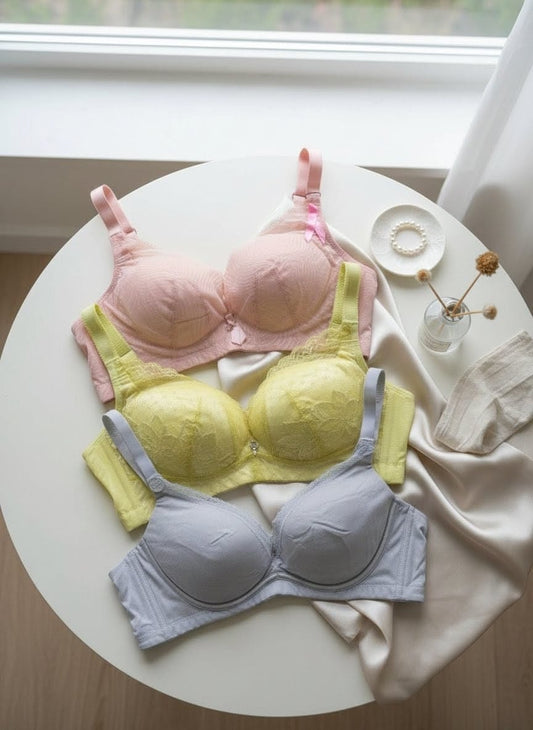 Pack of 3 Padded Bras for Women – Smooth Shape & All-Day Comfort