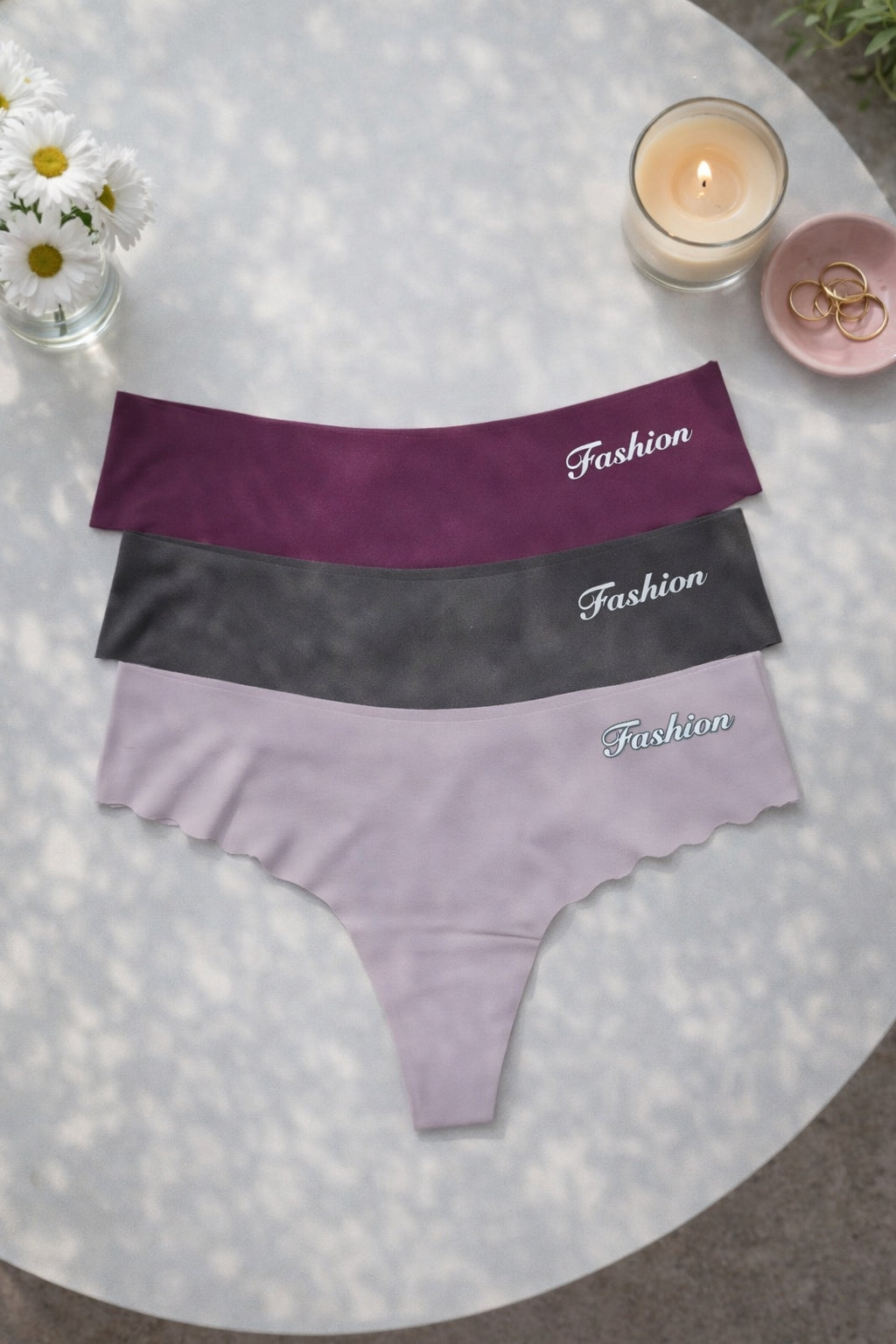 Pack of 3 Seamless T-Shape Panties Smooth Fit for Western Outfits