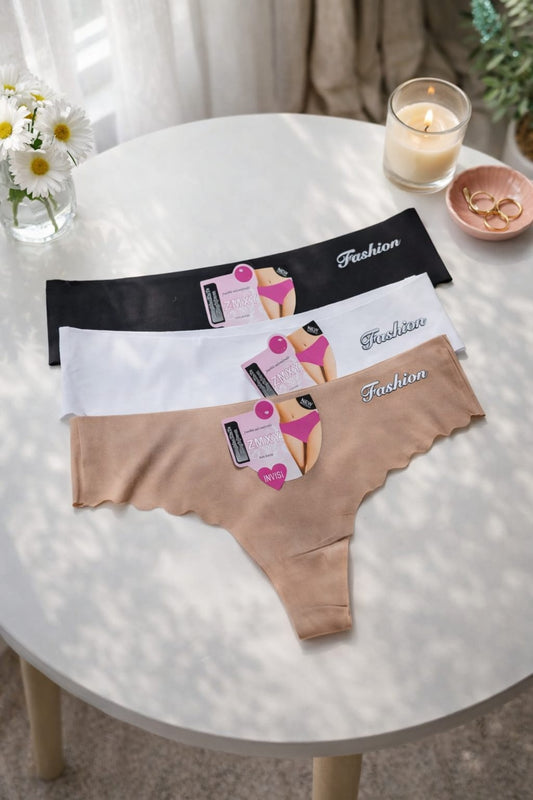 Pack of 3 Seamless T-Shape Panties Smooth Fit for Western Outfits