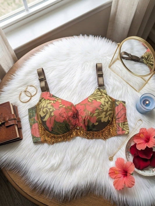 Party wear padded Printed bra in Pakistan – Safaa.pk