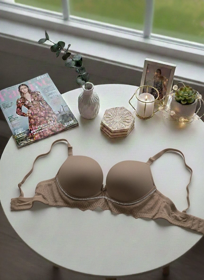 Pearl Detail Push Up Bra Set in Pakistan – Safaa.pk