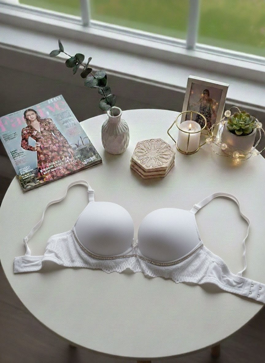 Pearl Detail Push Up Bra Set in Pakistan – Safaa.pk