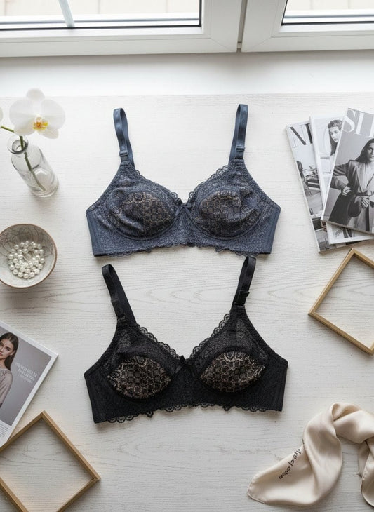 Premium non padded full coverage net bra in Pakistan – Safaa.pk