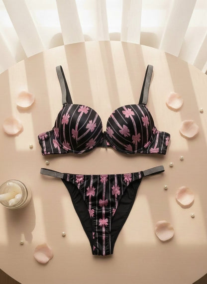 Premium printed push-up bra set in Pakistan – Safaa.pk