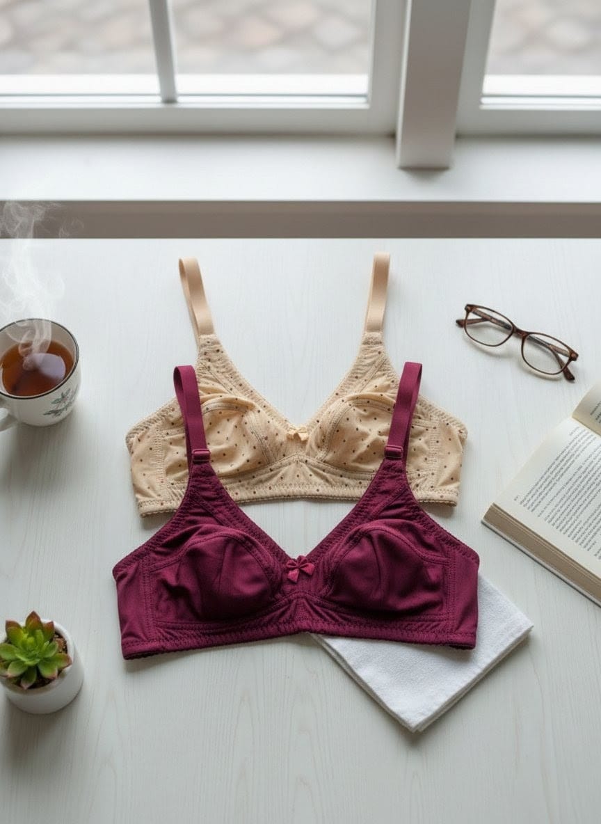 Buy Non Padded Printed Full Coverage Bra Online | Safaa