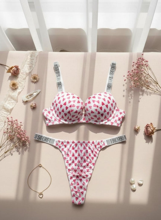 Printed push-up bra set in Pakistan – Safaa.pk