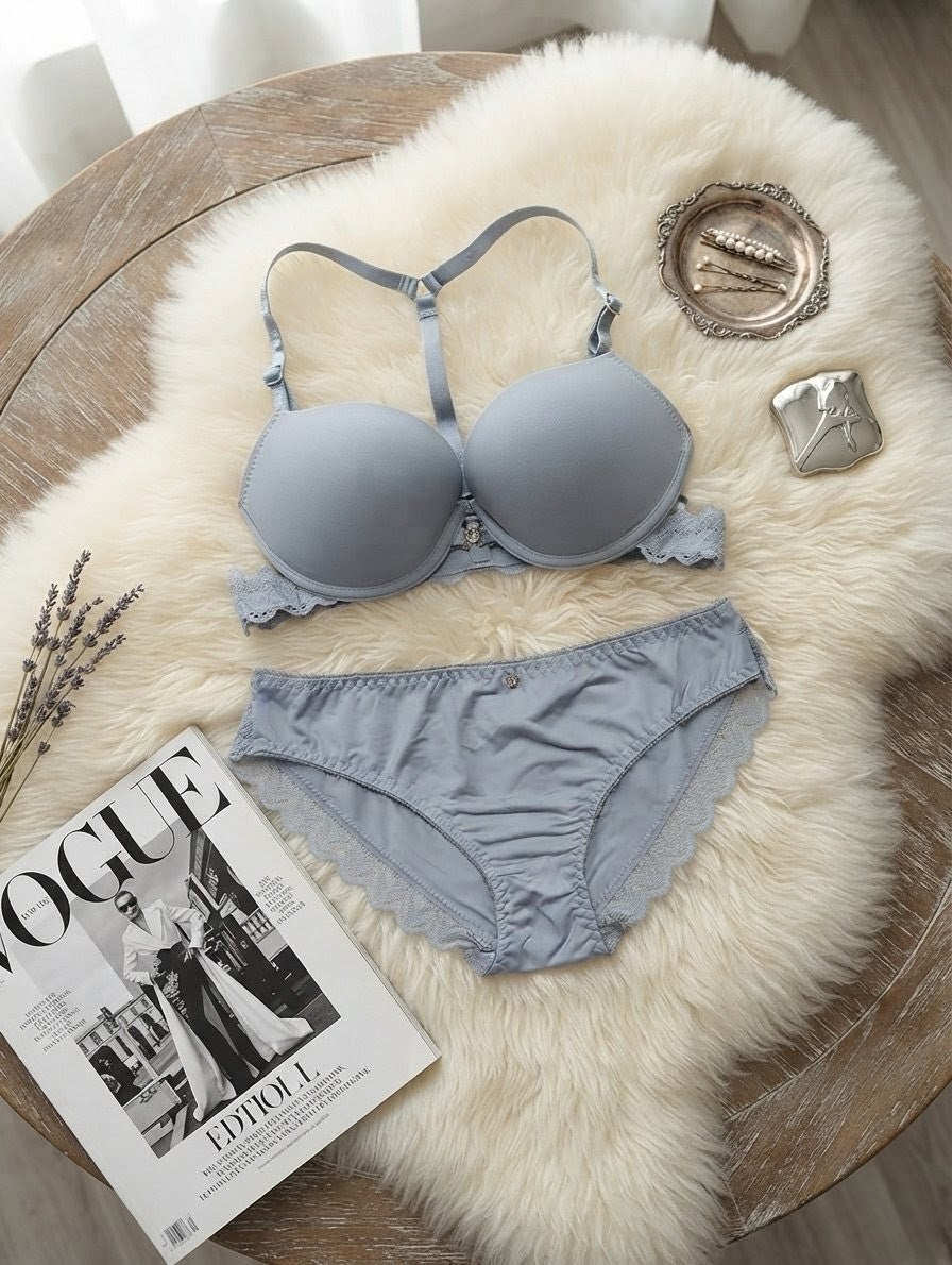 Pearl Accent Double-Padded Push-Up Bra Set in Pakistan – Safaa.pk