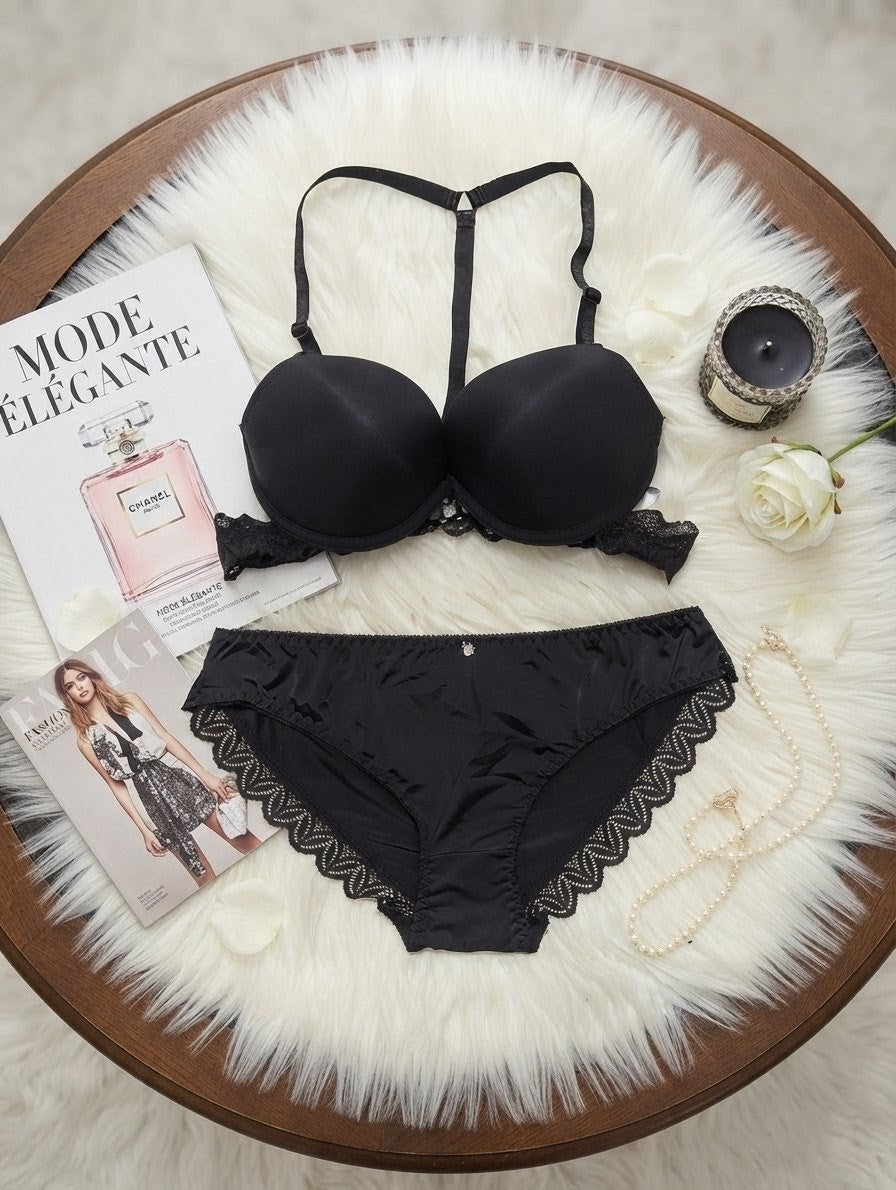Pearl Accent Double-Padded Push-Up Bra Set in Pakistan – Safaa.pk