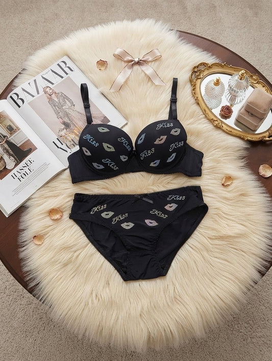 Rhinestone Kiss Lingerie Set in Pakistan – Safaa.pk