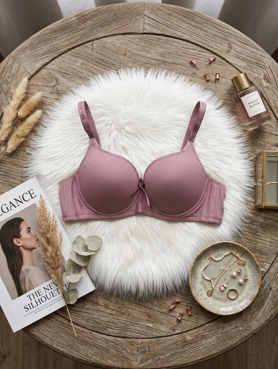 Ribbed Padded Underwire Bra with FASHION GIRL Wide Straps in Pakistan – Safaa.pk