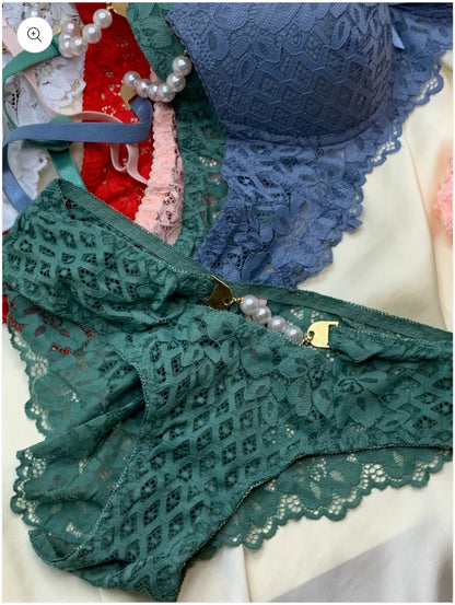 Bridal Lingerie Set with Pearl-Embellished Straps (SPBS 0082)