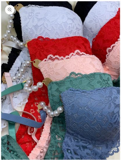 Bridal Lingerie Set with Pearl-Embellished Straps (SPBS 0082)