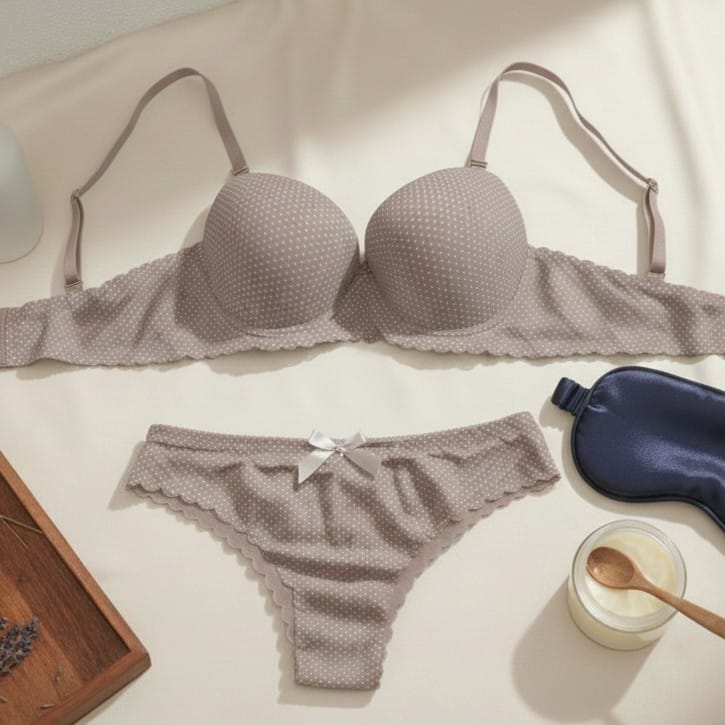 Seamless dotted bra set in Pakistan – Safaa.pk