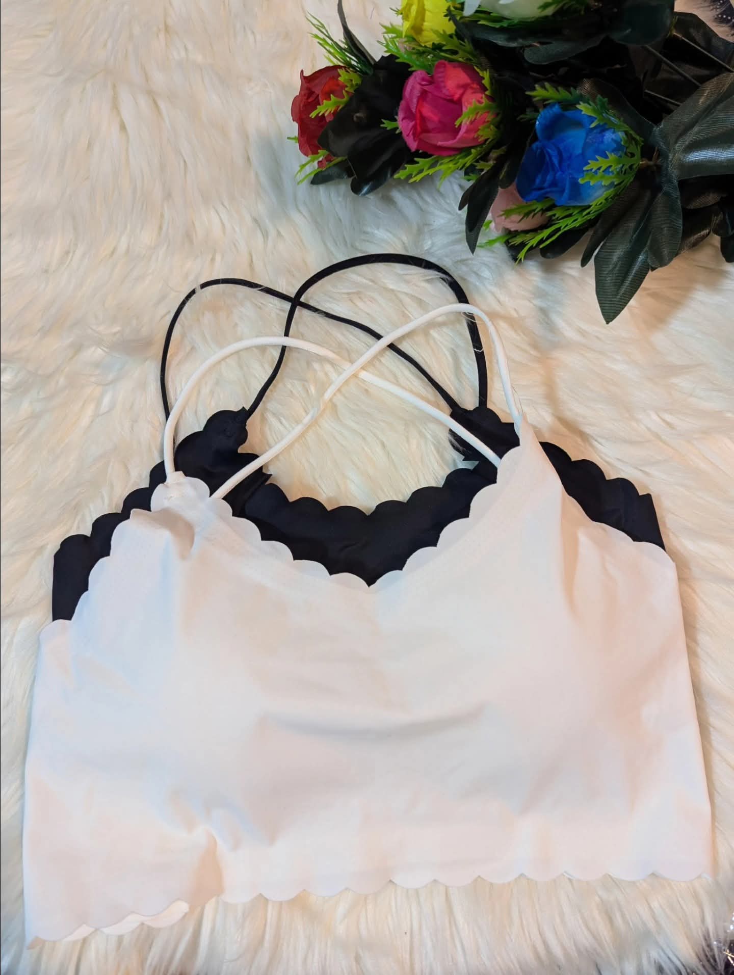 Seamless padded non-wired bralette for girls with stylish back design in black, white, and brown
