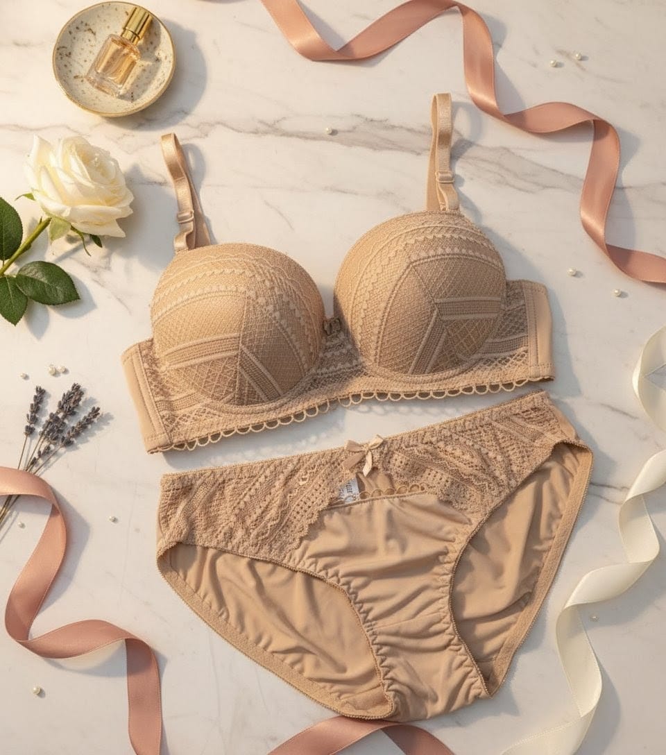 Self-Design Push-Up Bra Set in Pakistan – Safaa.pk