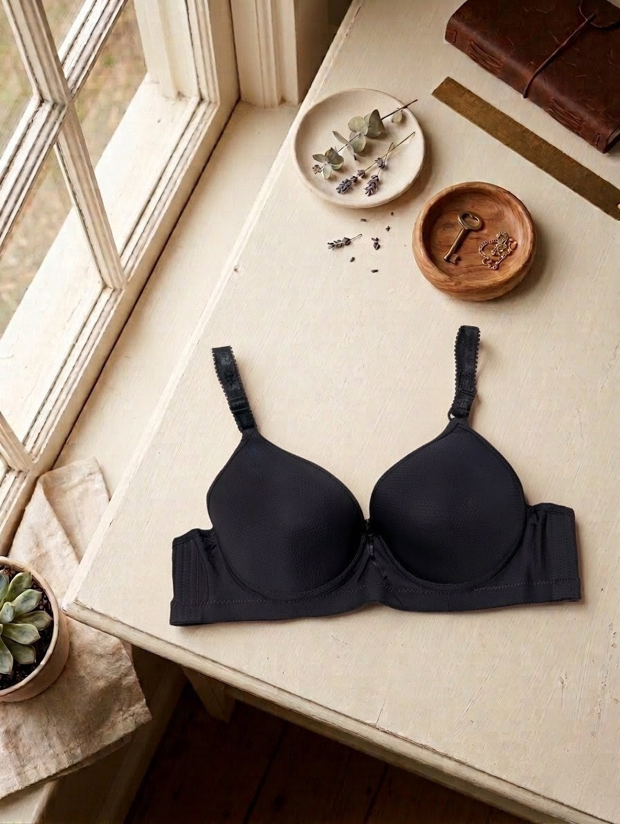 Self-Dotted Underwire Thin Pad Bra in Pakistan – Safaa.pk