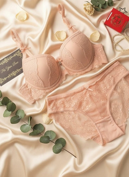 Lace Padded Bra & Panty Set – Flirty Lace, Soft Lift & Sultry Comfort