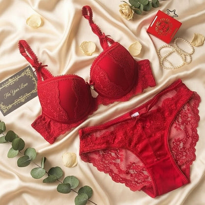 Lace Padded Bra & Panty Set – Flirty Lace, Soft Lift & Sultry Comfort