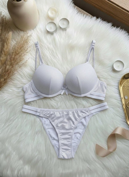 Shiny Double Padded Push Up Bra Set in Pakistan – Safaa.pk